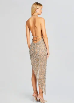 Retrofete Audacia Embellished Dress Silver Shop
