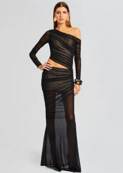 Retrofete Aura Dress Black/Nude Cheap