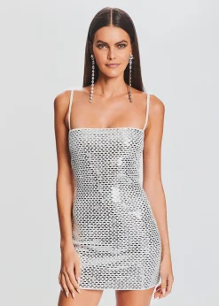 Retrofete Avanyah Embellished Knit Dress White Best