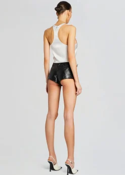 Retrofete Aven Leather Short Black Foil Online