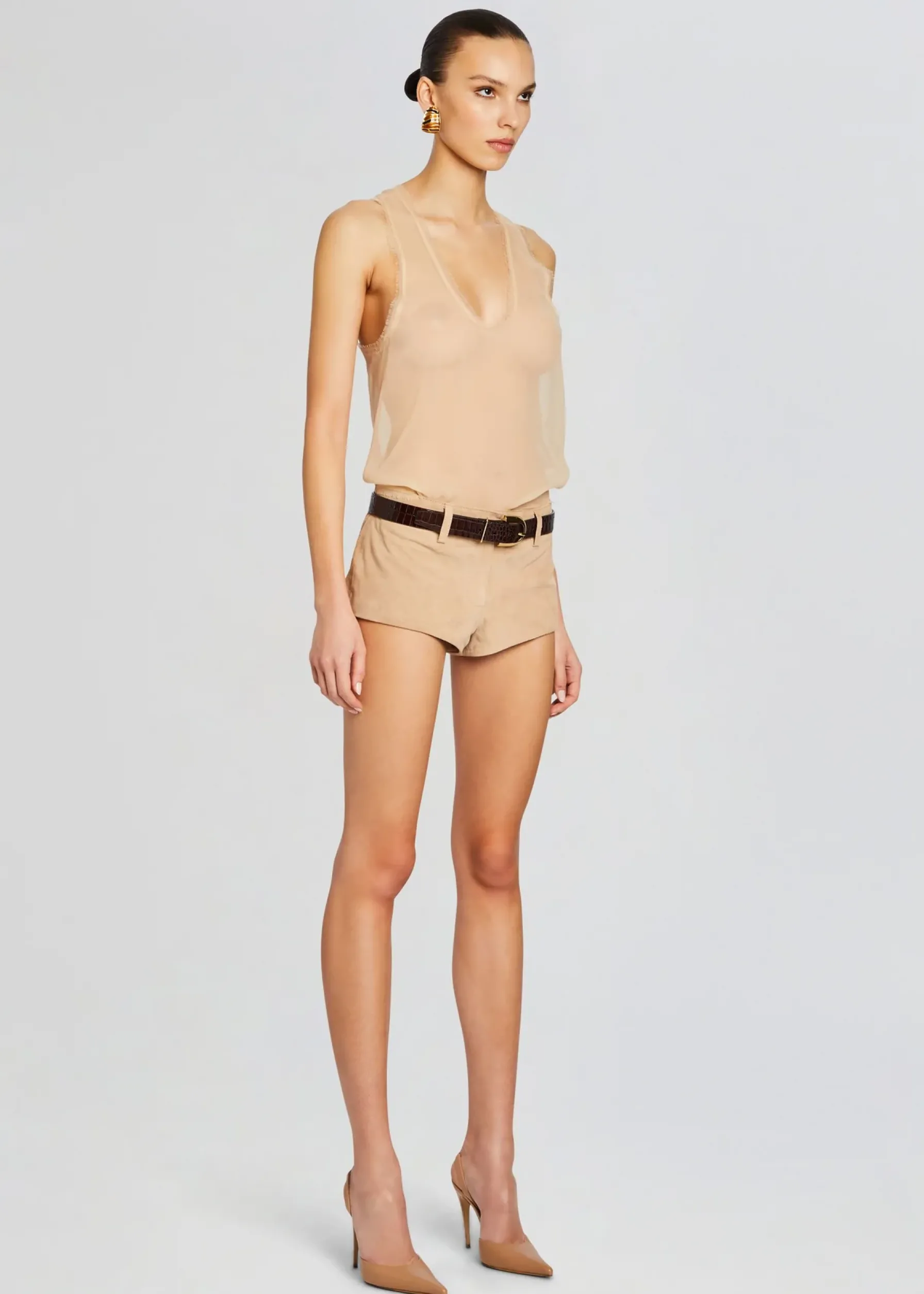 Retrofete Aven Leather Short Sand New