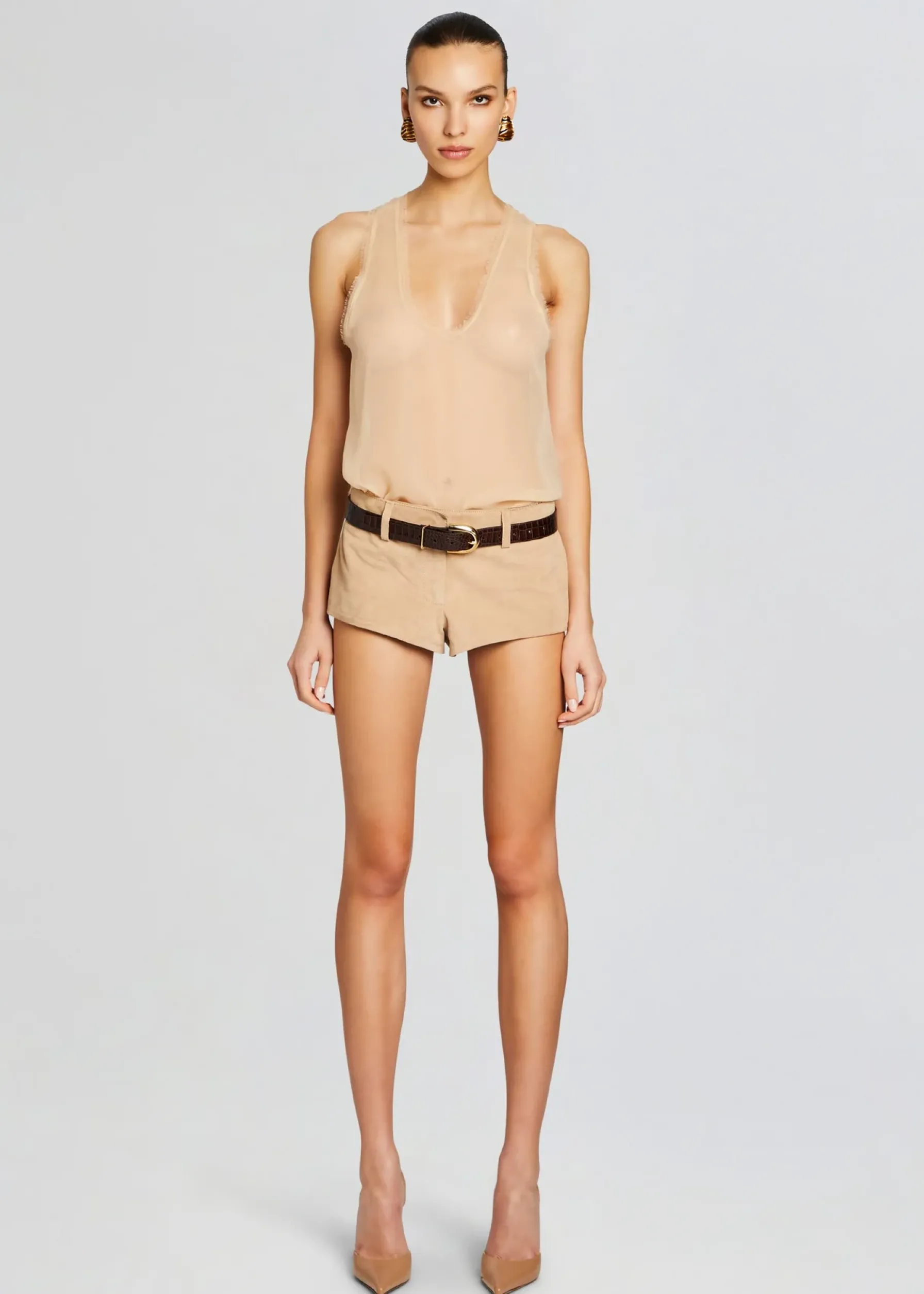 Retrofete Aven Leather Short Sand New