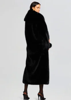 Retrofete Averie Faux Fur Coat Black Clearance