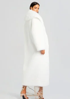 Retrofete Averie Faux Fur Coat White Shop