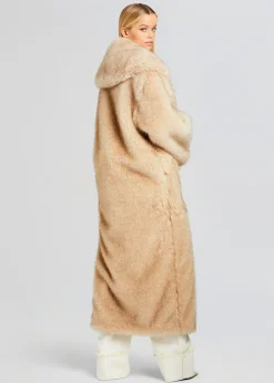 Retrofete Averie Faux Fur Coat Tannin Clearance