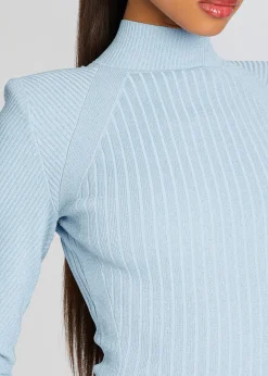 Retrofete Aylin Rib Knit Dress Powder Blue Online