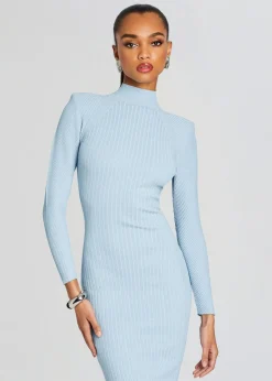 Retrofete Aylin Rib Knit Dress Powder Blue Best