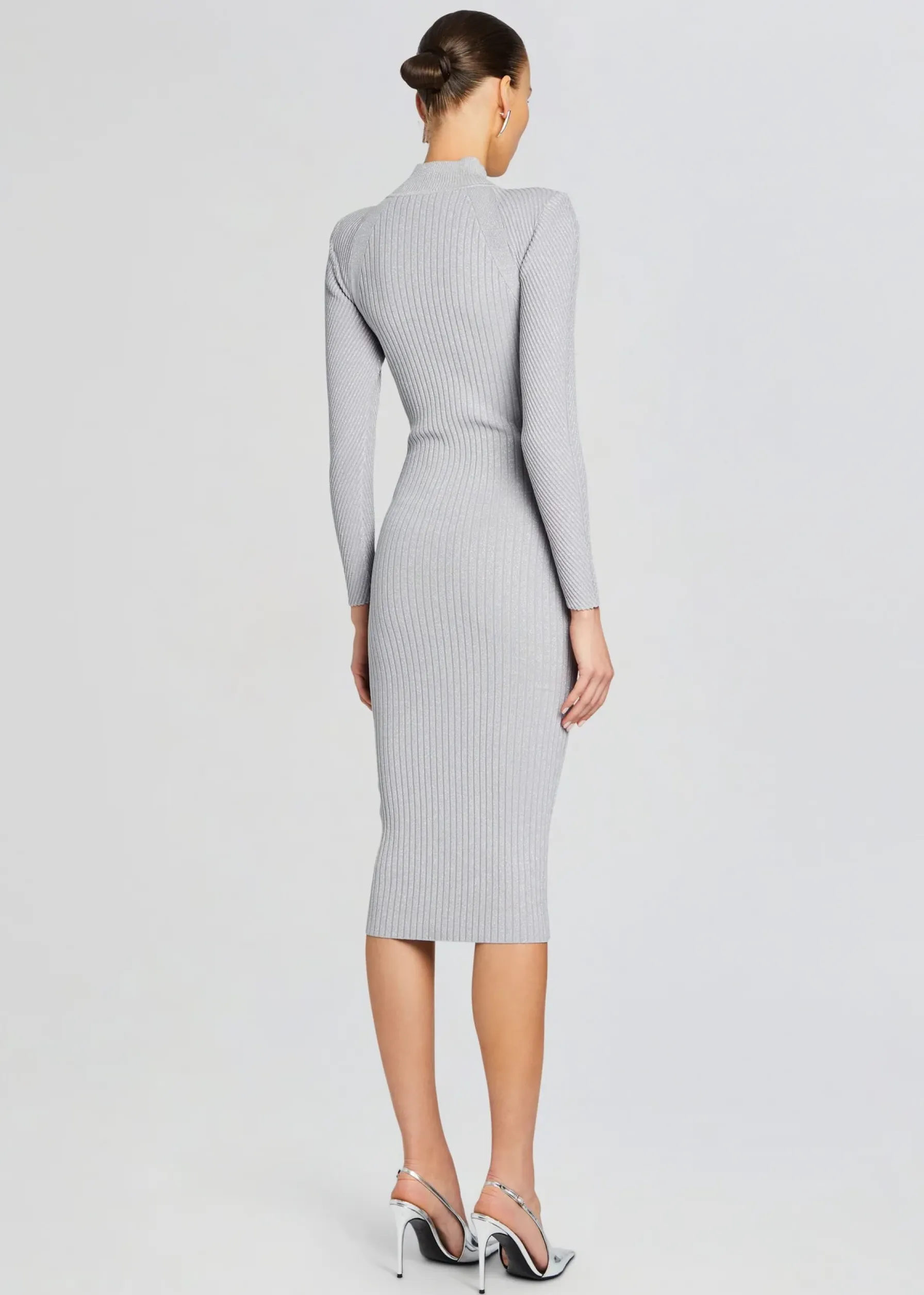 Retrofete Aylin Rib Knit Dress Silver Grey Best