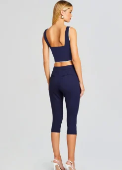 Retrofete Basil Capri Pant Navy New