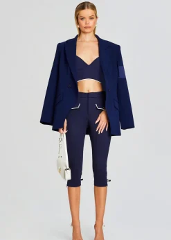 Retrofete Basil Capri Pant Navy New