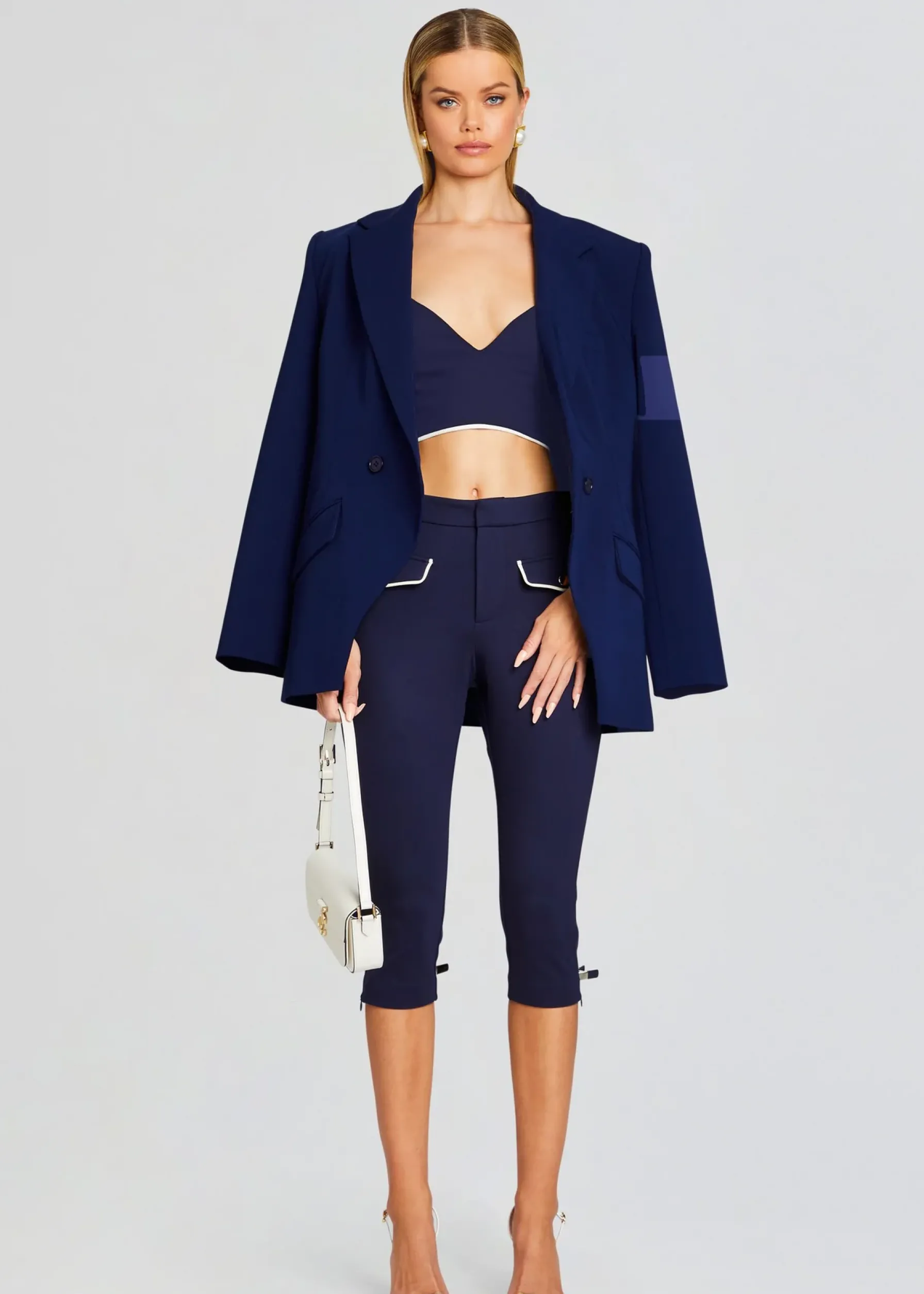 Retrofete Basil Capri Pant Navy New