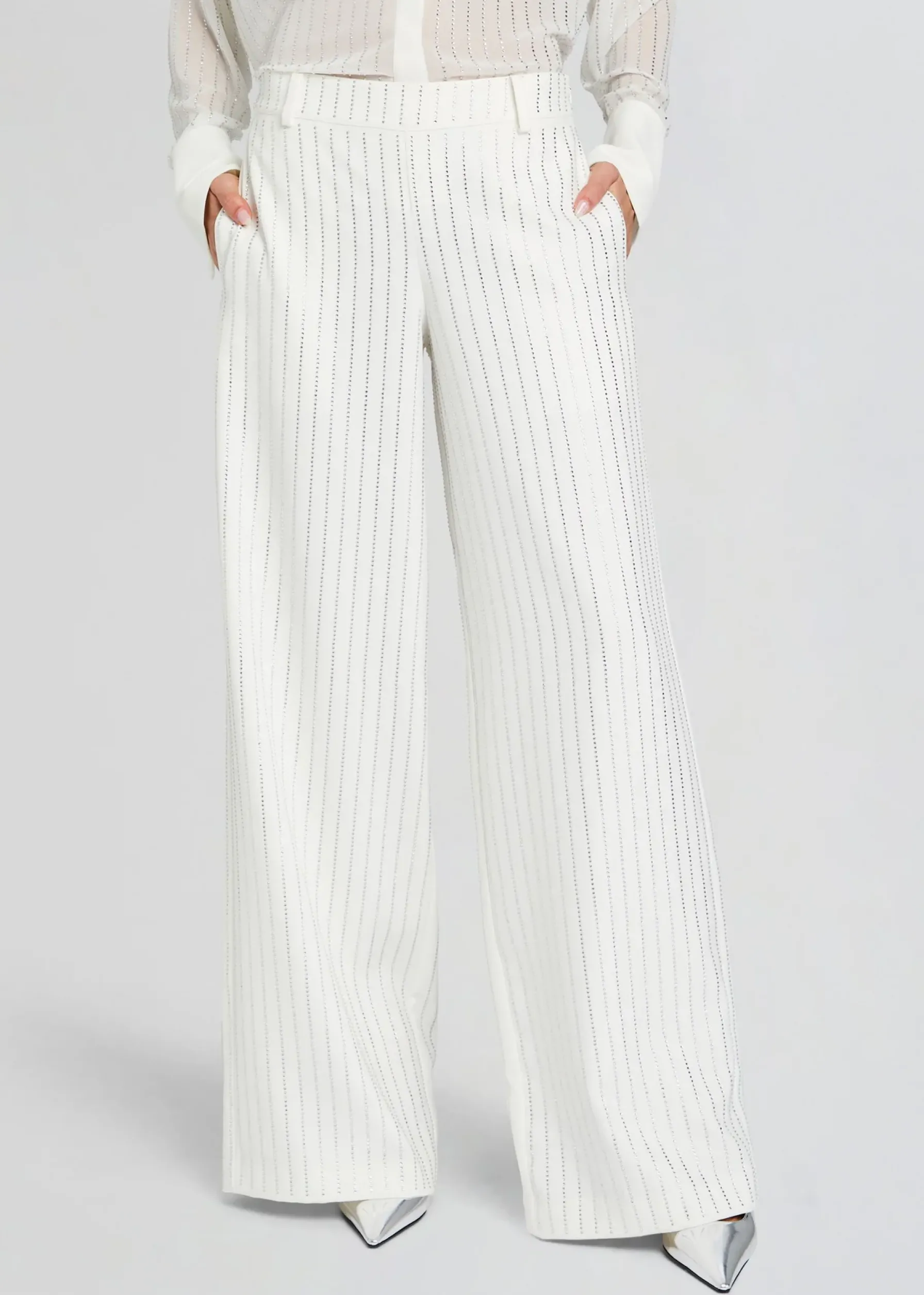 Retrofete Baylor Embellished Pant White Hot