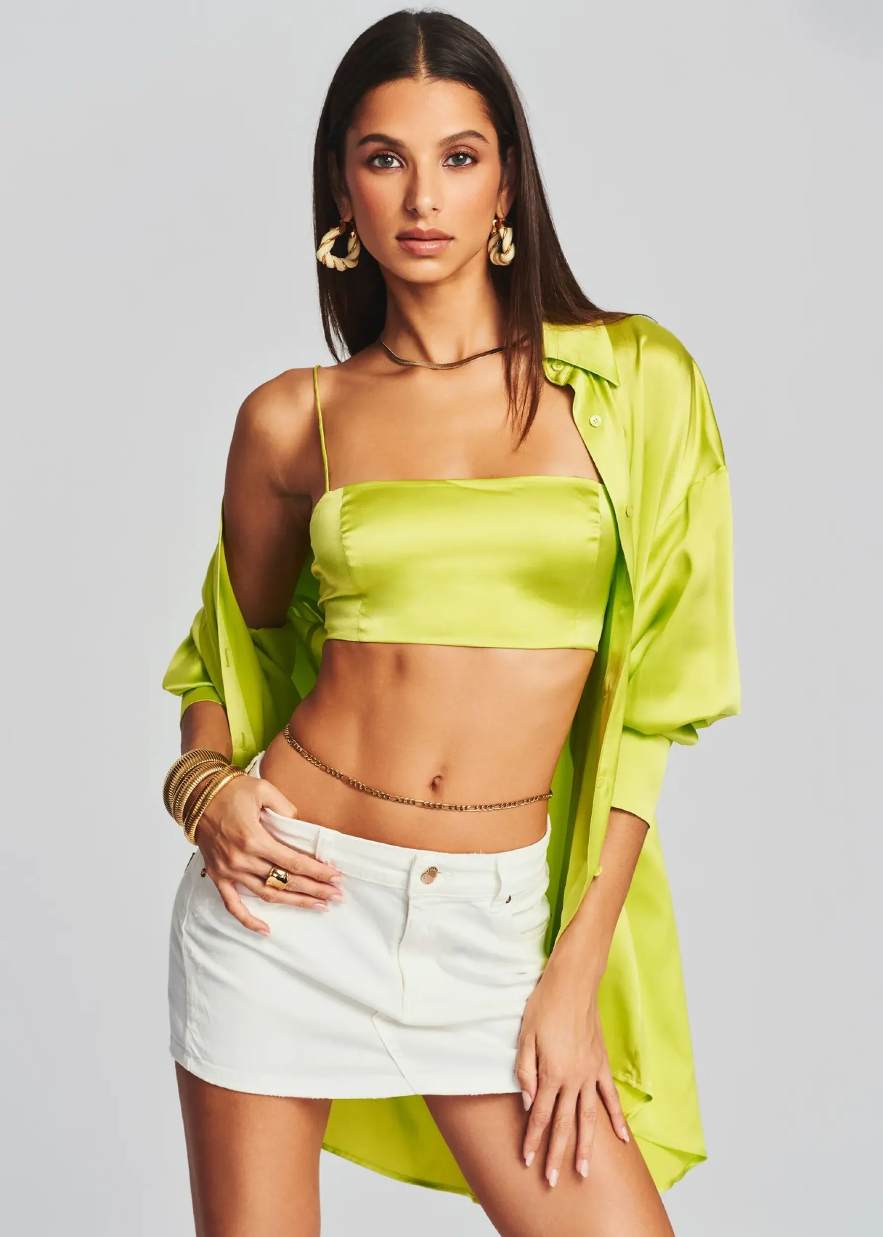 Retrofete Bec Silk Top Neon Yellow Cheap