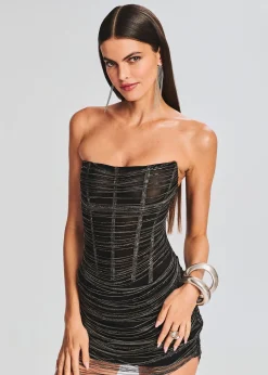Retrofete Bianca Embellished Dress Black/Silver Shop