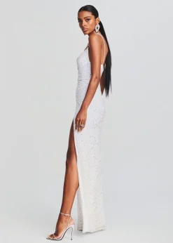 Retrofete Blair Sequin Dress Silver/White Cheap