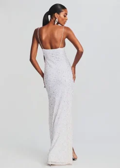 Retrofete Blair Sequin Dress Silver/White Cheap