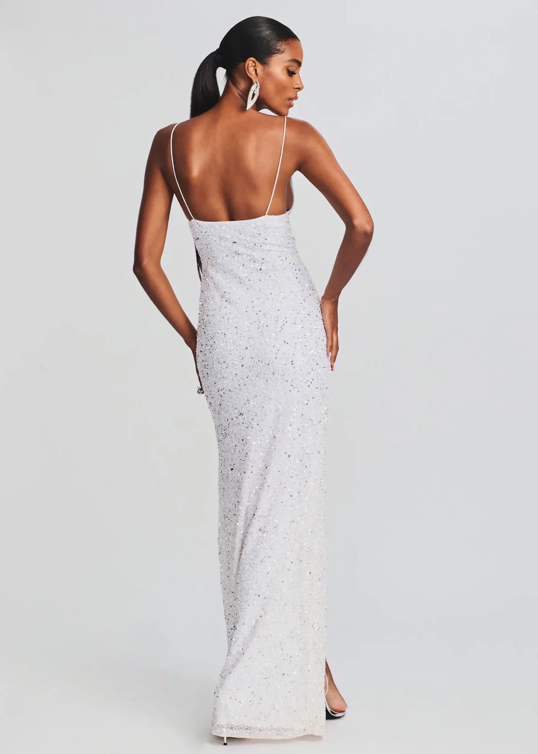 Retrofete Blair Sequin Dress Silver/White Cheap