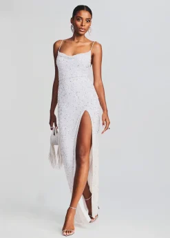 Retrofete Blair Sequin Dress Silver/White Cheap