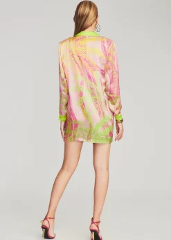 Retrofete Blake Silk Blazer Tropical Palm Best