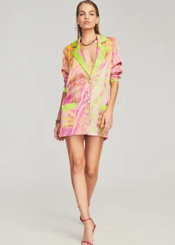 Retrofete Blake Silk Blazer Tropical Palm Best