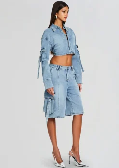 Retrofete Blu Cargo Top Vintage Celeste Outlet