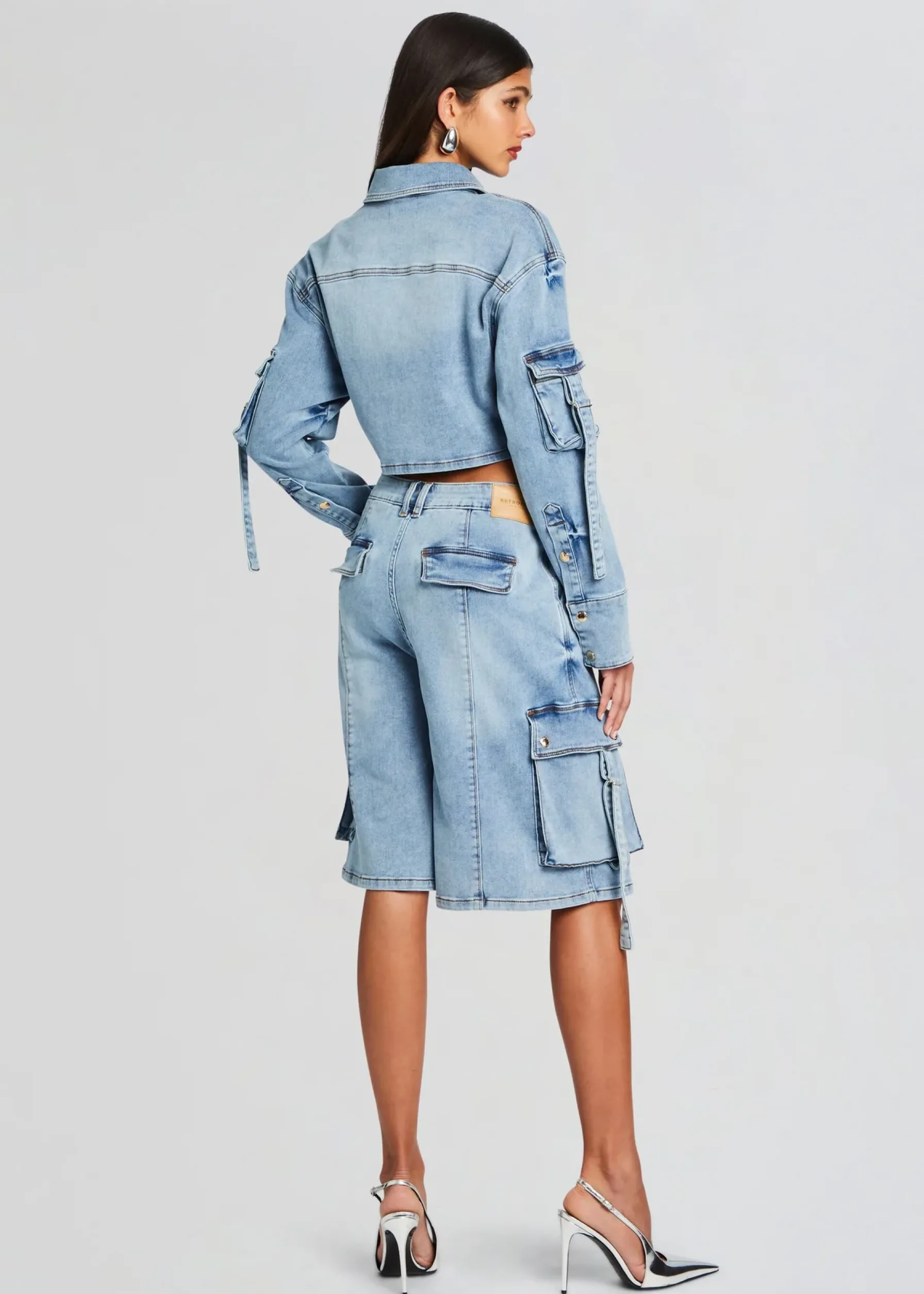 Retrofete Blu Cargo Top Vintage Celeste Best