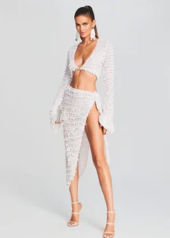 Retrofete Brasília Crochet Pareo Skirt White Store