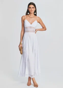 Retrofete Brenda Long Dress White Cheap