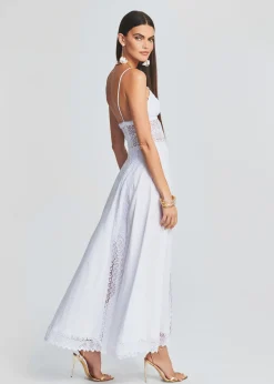 Retrofete Brenda Long Dress White Hot
