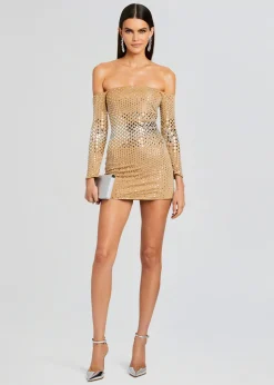 Retrofete Briella Embellished Dress Silver/Tannin Online