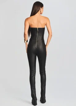 Retrofete Brinley Coated Denim Jumpsuit Coated Black Outlet