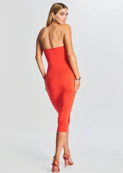 Retrofete Bristol Midi Dress Blood Orange Discount