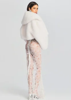 Retrofete Cadence Faux Fur Coat White Best