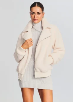 Retrofete Caleb Teddy Jacket Cream Outlet