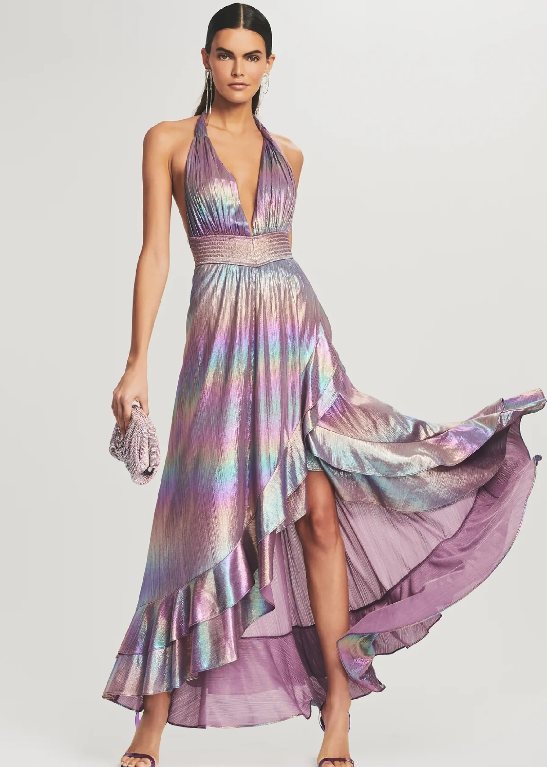 Retrofete Calico Dress Lilac Aurora Sale