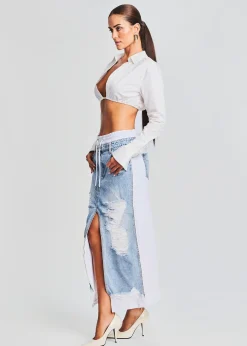 Retrofete Calla Maxi Skirt Tidal Sale