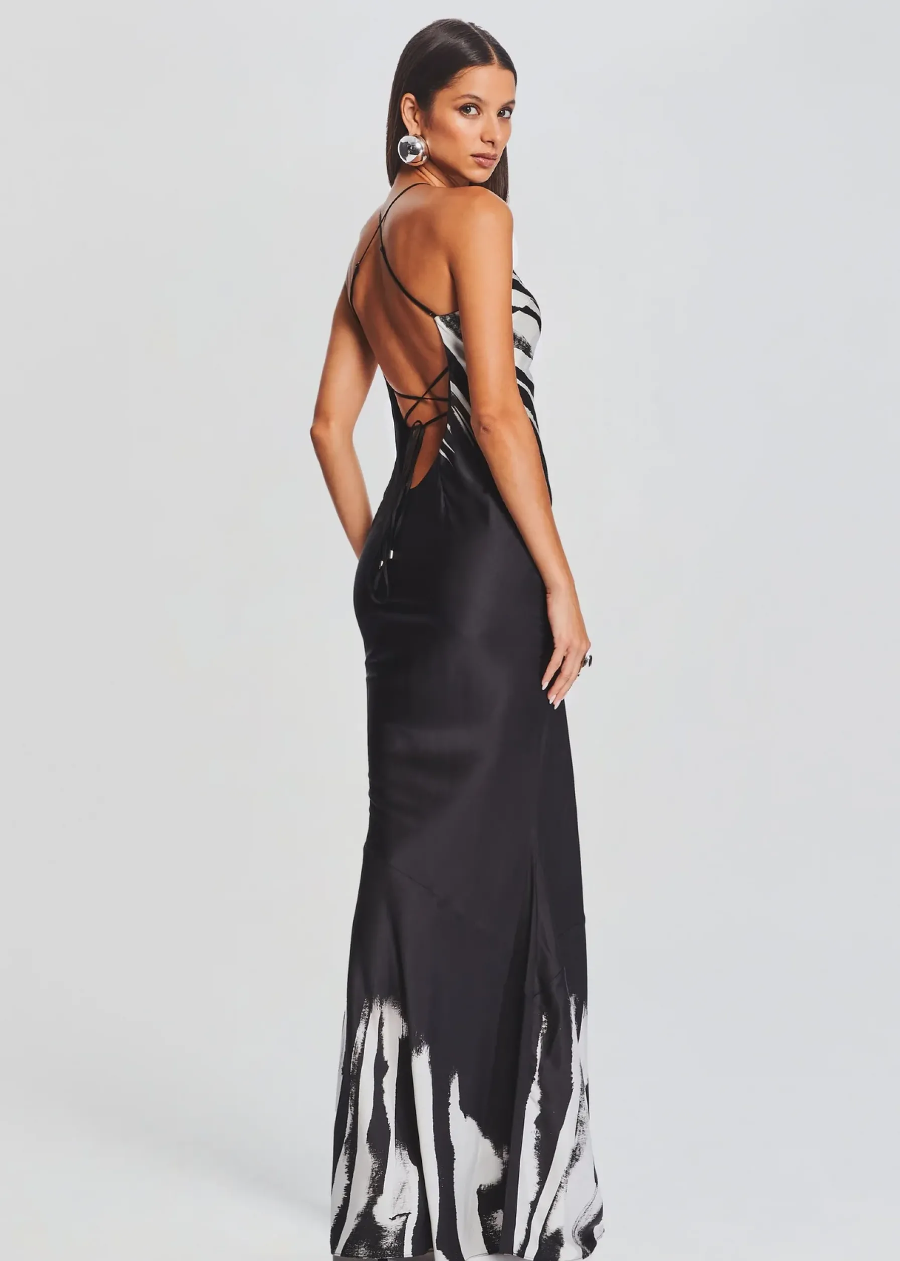 Retrofete Cami Silk Dress Zebra Ink Ombre Shop
