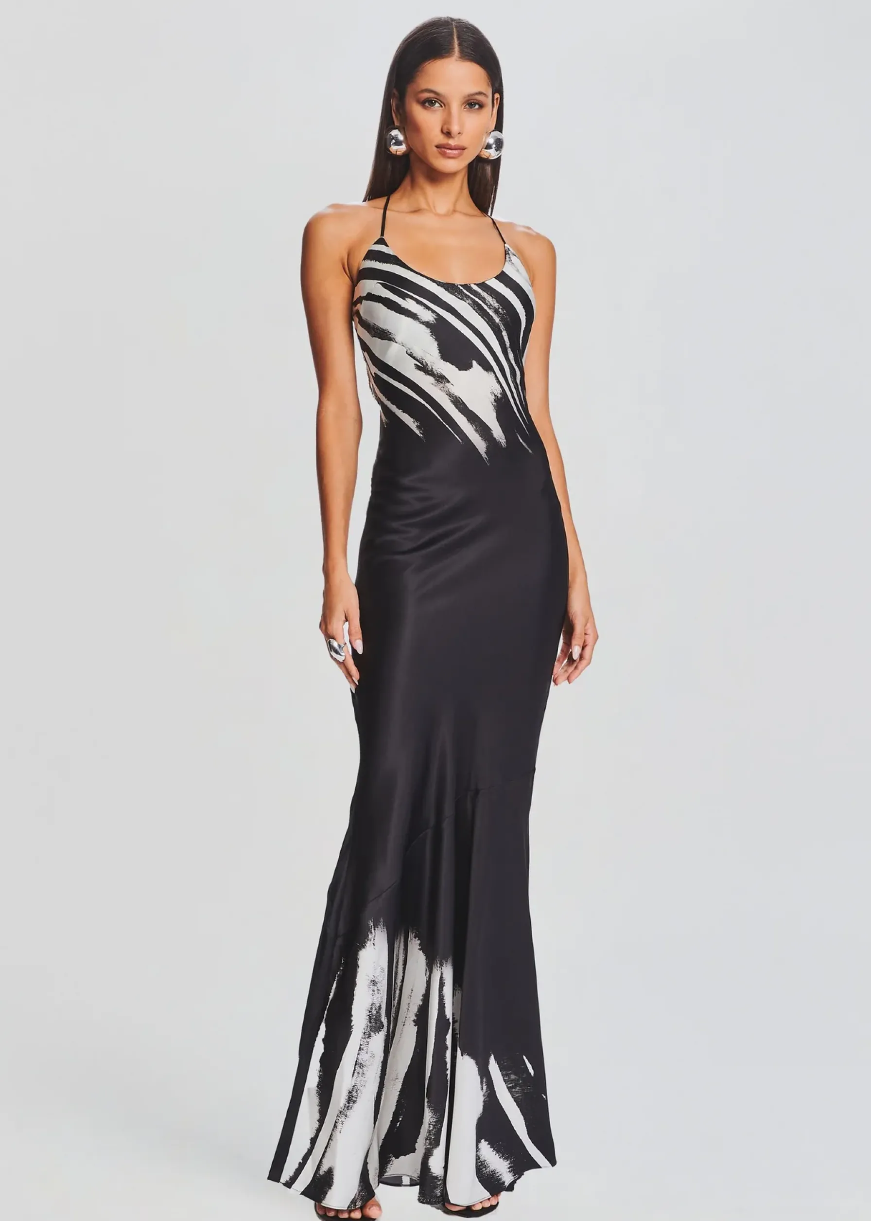 Retrofete Cami Silk Dress Zebra Ink Ombre Shop