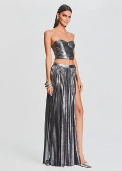 Retrofete Camrie Skirt Gunmetal Flash Sale