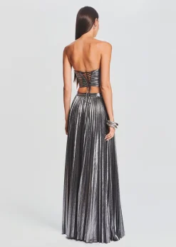 Retrofete Camrie Skirt Gunmetal Flash Sale