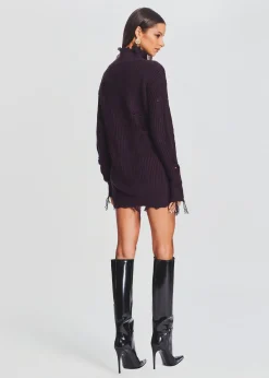 Retrofete Capala Sweater Dress Eggplant Discount
