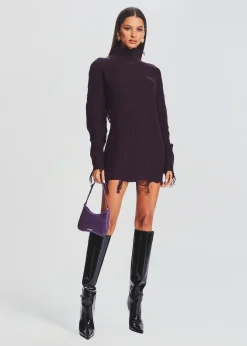 Retrofete Capala Sweater Dress Eggplant Discount