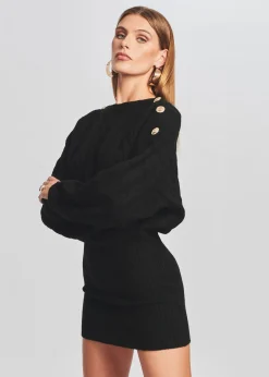 Retrofete Cara Sweater Dress Black Store
