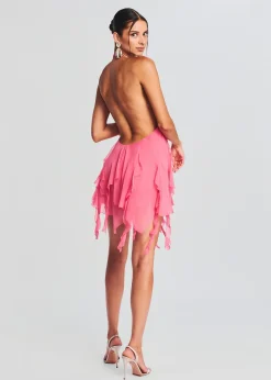 Retrofete Caspian Silk Chiffon Dress Sakura Best Sale