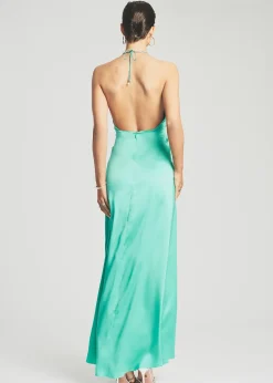 Retrofete Ceres Silk Dress Turquoise Best