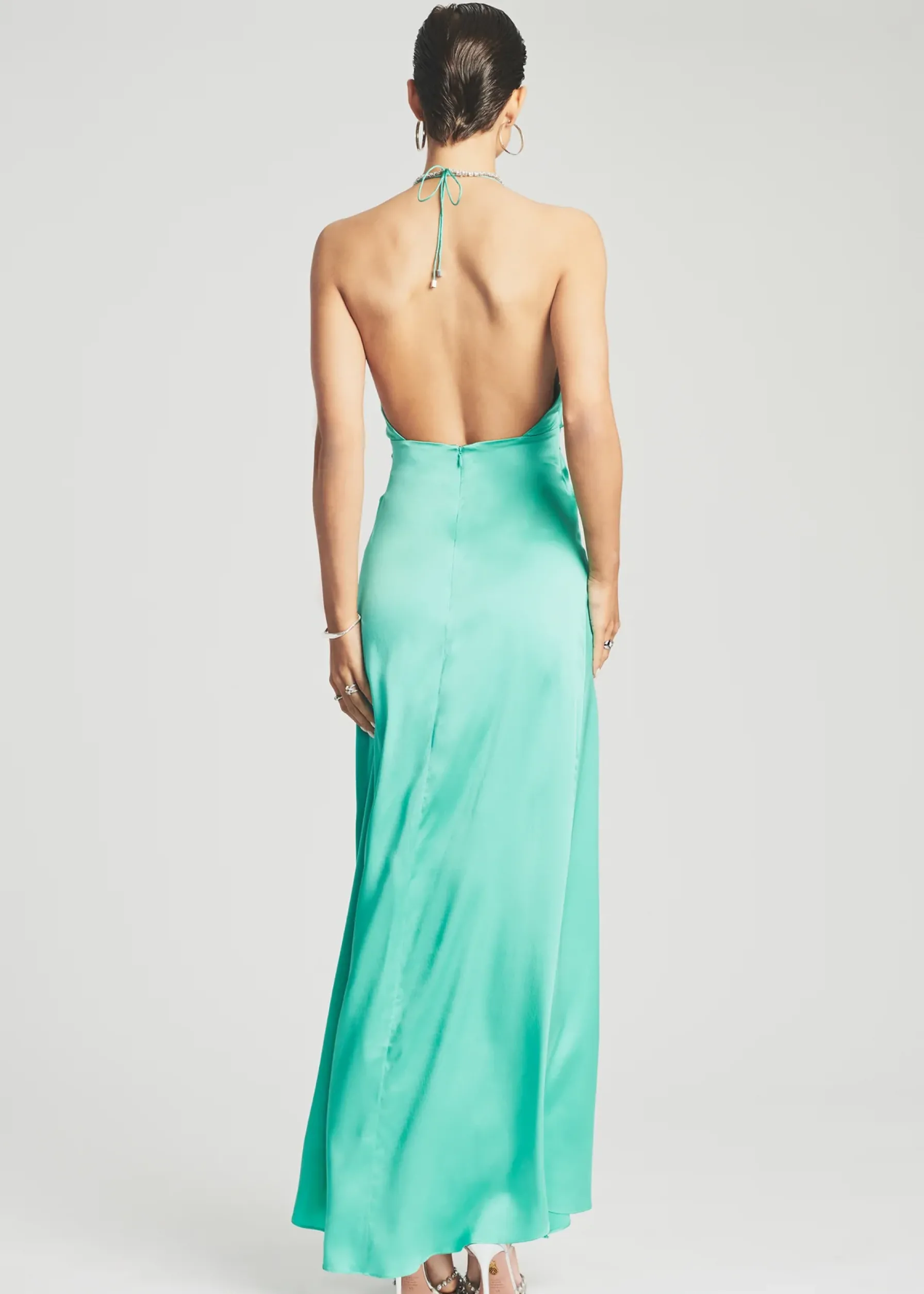 Retrofete Ceres Silk Dress Turquoise Best