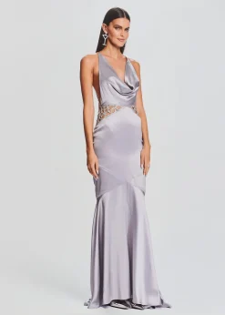 Retrofete Chantelle Dress Mink Grey Best