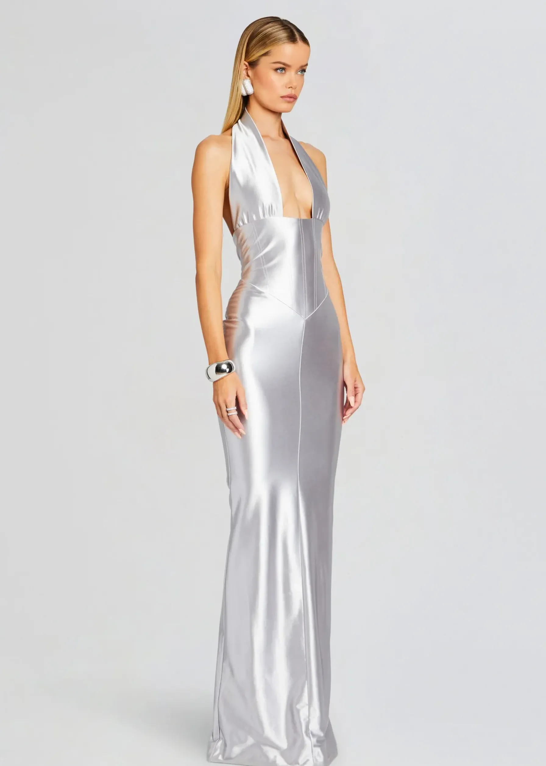 Retrofete Charity Dress Silver Cheap