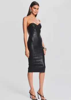 Retrofete Charlize Coated Knit Dress Coated Black Shop