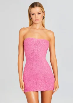Retrofete Chelsey Boucle Dress Malibu Pink New